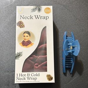 Hot & Cold Neck Wrap with Blue Hair Clip